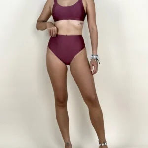 Reversible High Waist Bottom - Wild Ginger / Dark Chocolate